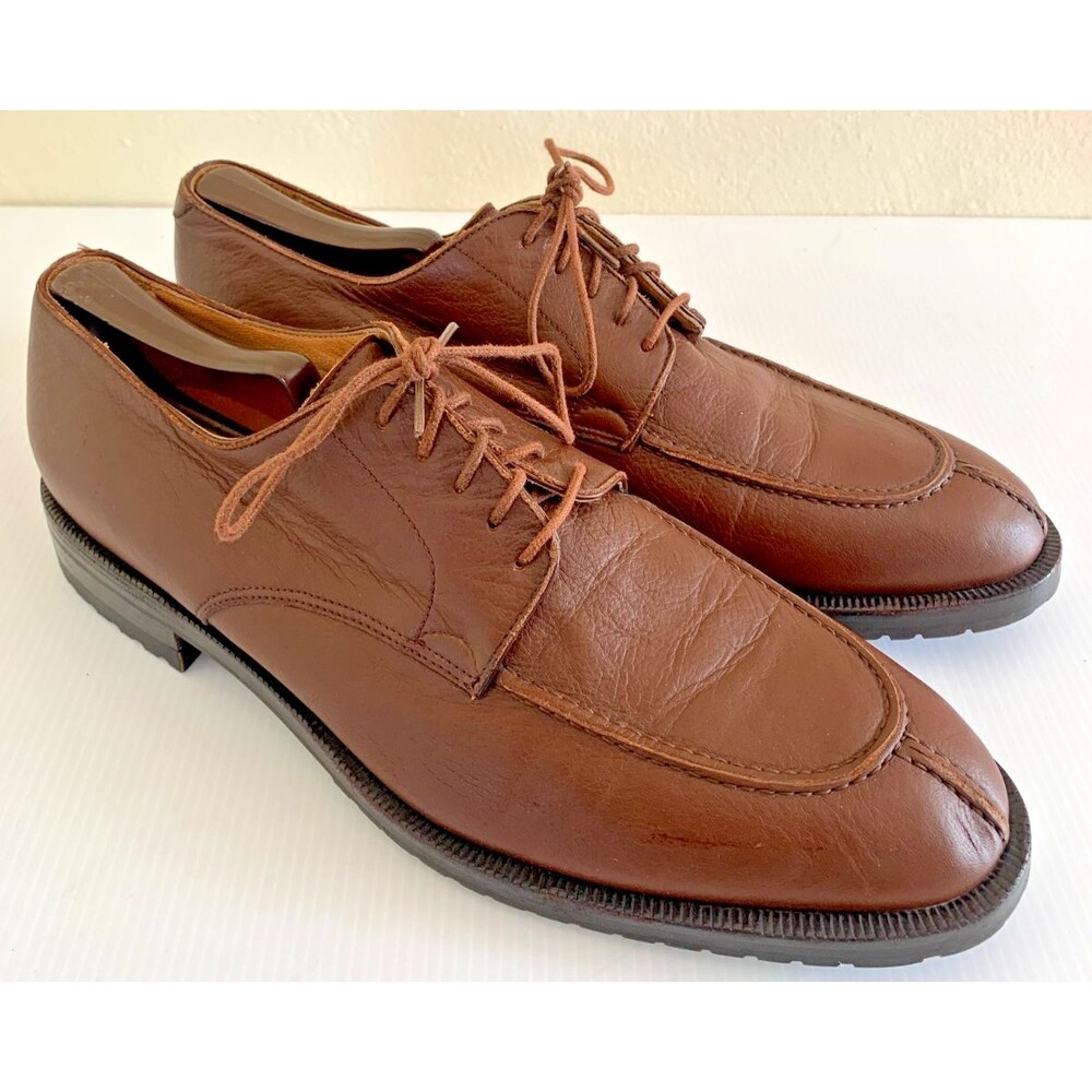 Peter Huber Brown Moustache Clipper Split Toe Derbys  Shoes Sz 10 Made in Italy